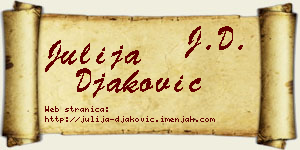 Julija Đaković vizit kartica